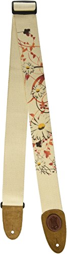 Levy's Leathers MSSC8U-011 2" cotton guitar strap with urban-style design print, suede ends, and tri-glide adjustment.