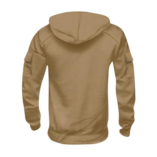Mens Hoodie Zip Up Outdoor Fishing Athletic Clothing Tactical Cargo Hoodie with Pocket Hunting3