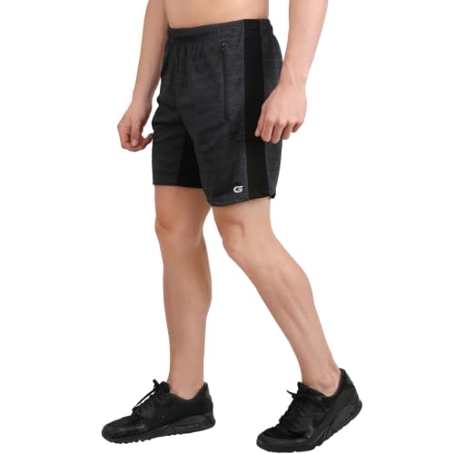 Image of GYMIFIC Men's Sports Shorts | Quick Dry Gym Running Cycling Shorts with Zipper Pocket | Lightweight Stretch Workout Athletic Activewear Shorts for Men