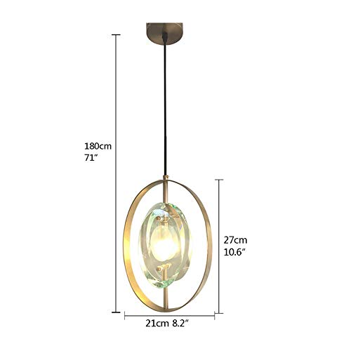 Lámpara colgante de cristal K9 regulable para techos altos y oscuros 7