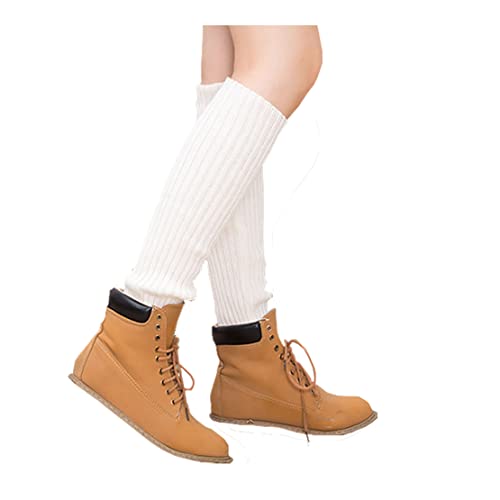 Image of Warm Woolen Socks For Women Solid Leg Covers Socks For Autumn And Winter Knitting
