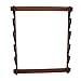 Rush Creek Creations Indoor Wood Wall Gun Rack for up to 5 Rifles or Shotguns, 5-Gun Wall-Mount Long Gun Display Rack with EVA Padded Grooves and Mounting Hardware, Dark Walnut