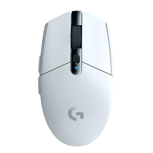 Logitech G305 Lightspeed Wireless Gaming Mouse, Hero 12K Sensor, 12,000 DPI, Lightweight, 6 Programmable Buttons, 250h Battery Life, On-Board Memory, PC/Mac - White