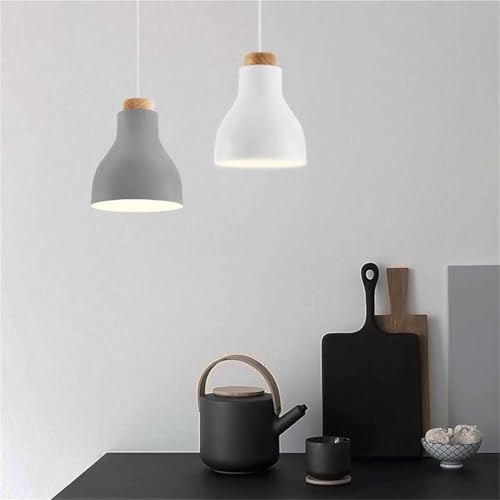 Chandelier de plafond moderne nordique blanc, lustre suspension de 30cm - 4