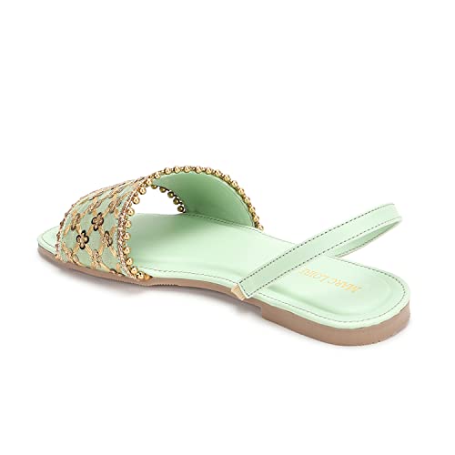 Image of Marc Loire Women Soft Comfortable Embellished Flats