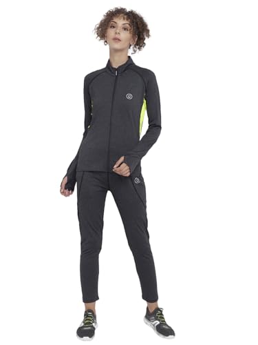Image of CHKOKKO Women Sports Zipper Running Winter Track Suit Set