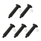Utoolmart Luftverteilungsrohr, Klebe Spritzen Tube Hülse, Kleber Flüssigkeitskartusche Dosierspritze Barrel, 10cc Kunststoff Spritzenspender, mit Kolben, Schwarz, 5 Stück
