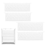 4stk Trockner Entlüftungsabdeckung Ersatz, 11,5x3,5cm PEGT-Material Austausch der Trocknerentlüftungsabdeckung mit Verbessertem Wellenmuster(Weiß)