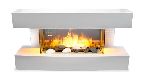 LED Wandkamin mit Heizung Elektrokamin Elektrischer Kamin Ofen Heizstrahler...