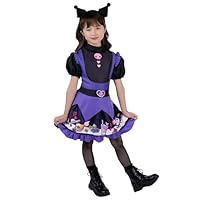 Jazwares Costume Play Hello Kitty and Friends Kuromi Official Youth Halloween Dress - Premium Quality Printed Dress with Headband