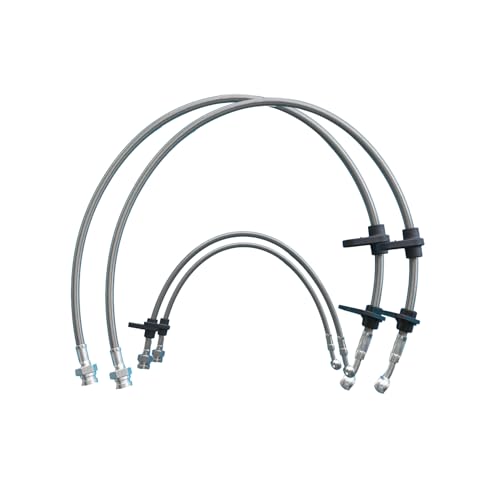 FMSBCLE Stainless Steel Braided Brake Line Set for 94-97 Acur