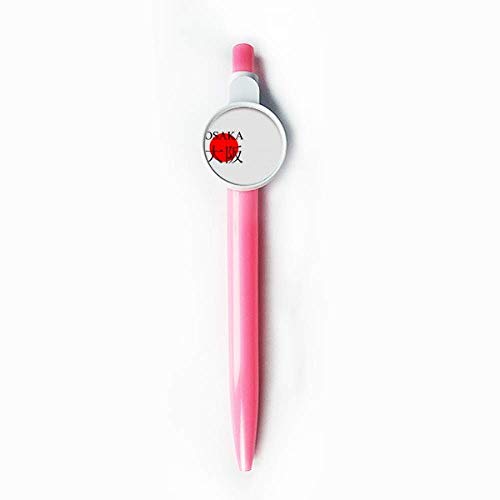 Stylo à bille rétractable Osaka aux finitions précises et design soleil rouge