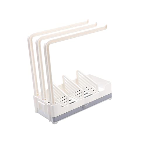 CONGARTENO Soporte Estropajo Fregadero Barras Desmontable para Paños y Esponjas Organizador Blanco Gris para Cocina y Baño Estante Escurre Cubiertos y Bandeja Estropajo Cocina