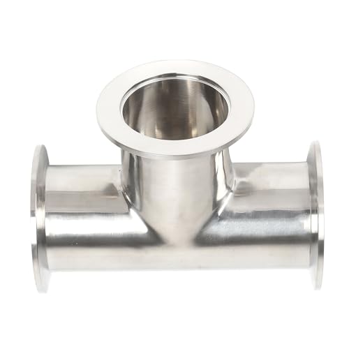 Image of QiiMii Vacuum Fittings - KF-50 Tri Clamp Tee 3 Way Stainless Steel SS304