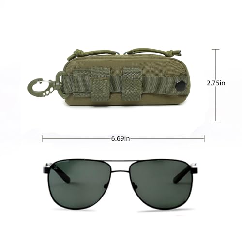 JT-HLM Étui à lunettes tactiques Molle - Portable - Pour l'extérieur, la randonnée, la chasse, le camping, l'entraînement, Noir , S – vue 7
