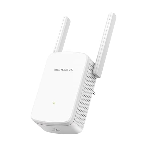Mercusys ME12 – Repetidor Wi Fi de 300 Mbps, 2 Antenas Externas, Amplificador de Señal Wi Fi, Configuración WPS con un Solo Toque, Indicador LED, Compatible con Cualquier Router, Control App