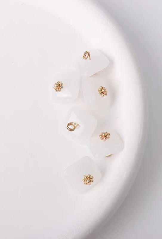 Cappotto quadrato in finta giada di vetro, nuovi bottoni cinesi, i bottoni a doppia curvatura non sono facili da eliminare, multicolore, scegli la confezione da 12MM10.