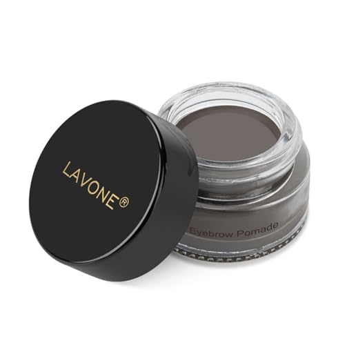 LAVONE Eyebrow Pomade - Waterproof Brow Pomade for Long-lasting Results,Smudge Proof and Sweat Resistant Formula,Natural Eyebrow Makeup for All Skin Types and Tones - Dark Brown