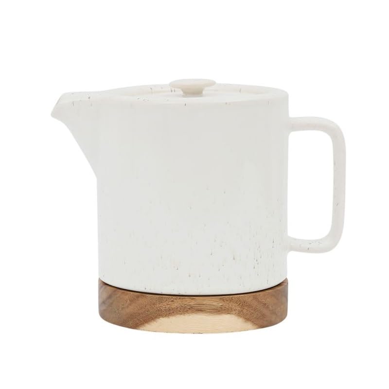 Théière Nordika Grès Blanc 1,15 L pour vos Instants Cocooning