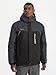 GEMYSE Men's Windproof Ski Jacket Warm Raincoats Snowboarding Hooded Parka With Multi-Pockets (Black and Grey,X-Large)