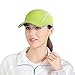 Connectyle Foldable Mesh Sun Cap Outdoor Sports Hat Breathable Sun Runner Cap with Reflective Trim Yellow Green