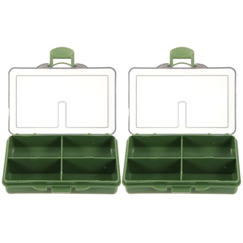 SHERCHPRY 2pcs Snacklebox Fishing Tackle Box for Outdoor Fishing Use Small Plastic Lure Storage Box Made of Sturdy Pp Material Convenient and Easy to