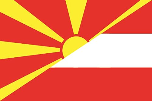 Drapeau de la Macédoine Autriche U24 pour grand mât de cérémonie officielle 150 x 250 cm