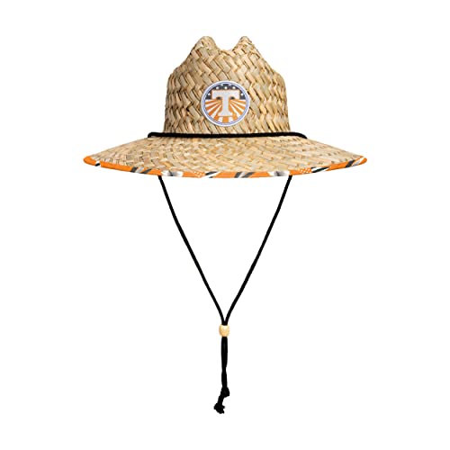 Image of FOCO NCAA Mens NCAA College Team Logo Floral Lifeguard Beach Straw Sun Hat