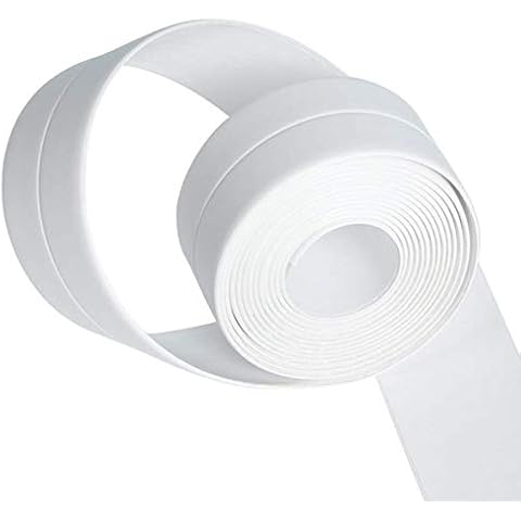Bath Sealant Strip Self Adhesive Caulk Strips Flexible Waterproof Bath Sealant Strip Caulk Tape for Kitchen Bathtub Toilet Floor Corner Wall Shower Tile Sealer, 3.8cm x 3m Cover