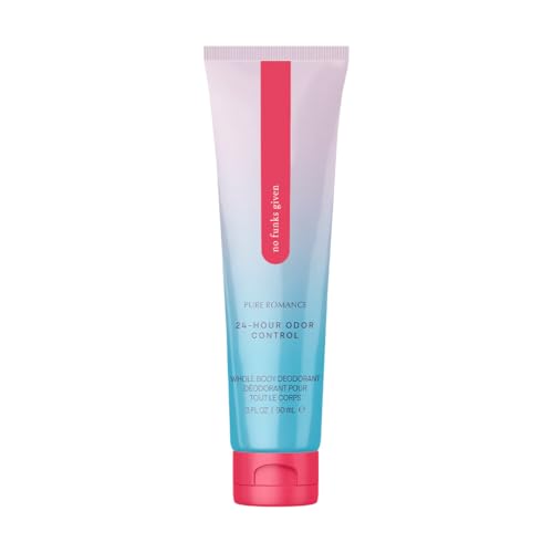 Pure Romance No Funks Given Whole Body Deodorant, Up to 24 Hour Odor Control, 3 Ounces