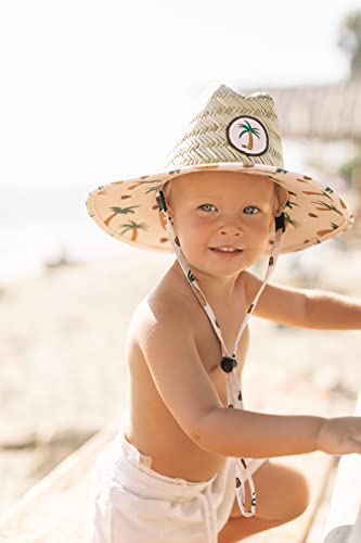 Image of Palm Tree Baby Lifeguard Hat - Beige
