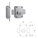 Tesa Assa Abloy, 2110TE4E, Cerrojo de seguridad con llave exterior y boton...