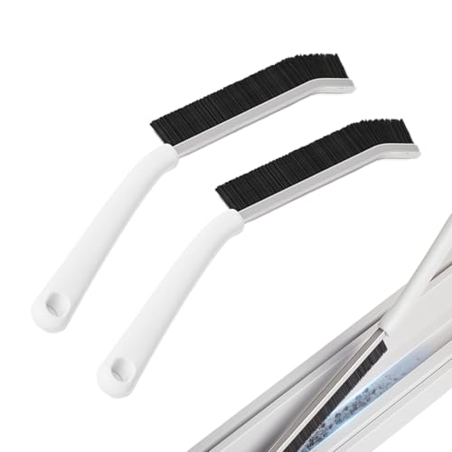 Cepillo Limpiador para Juntas - Cepillos Multifuncionales para Limpieza de Ranuras - 2X Cepillos de para Limpieza del Hogar: Zócalos, Ventiladores, Rieles, Fregaderos y Suelos de Cerámica