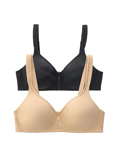 Image of Vanity Fair Women's Bra with 2-Way Convertible Straps, Body Caress Full Coverage, Lightly Lined Cups Up to Dd