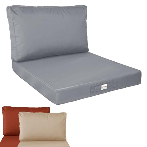 Linxor - Kit de Coussins pour Salon de Jardin déhoussables - 50 x 50 cm - Plusieurs Coloris