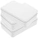 BUGUUYO 3pcs Box Large Tinplate Box Rectangular Metal Tin Metal Container with Lid Sugar Storage Tins Cookie Tin Wedding Gift Tins Metal Tins with Lids Bulk Aluminum Box Slider White