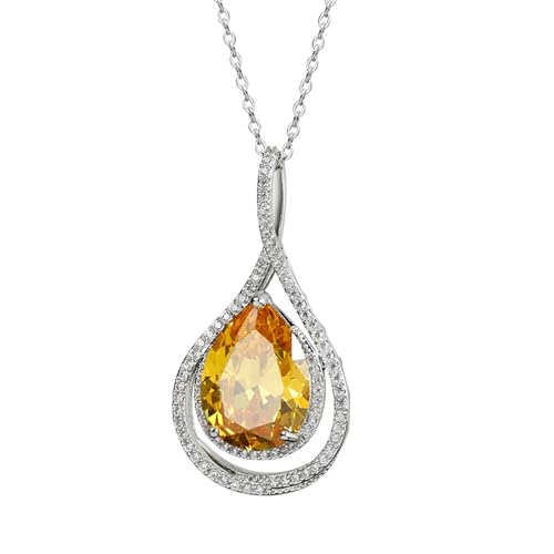 Collier Infini YSJNGF de qualité supérieure - Pendentif en argenté et zircone cubique éclatante