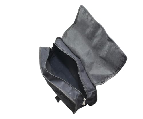 Image of Motorcycle Side Bag Universal Bike Saddle Bag Waterproof Canvas Luggage Pannier Bag Tool Storage Organizer for Motorcycles Scooters Commuter Bikes Touring Travel Daily Use Black