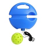 Sghtil Trainingsbälle, Outdoor-Trainer, Rebound-Übungswerkzeug mit Kordel-Basisleiste, Lern-Tennis-Trainer, 40 Löcher