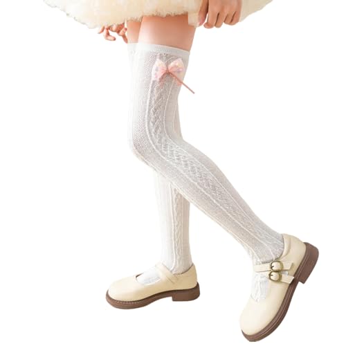 Thigh High Socks, Over the Knee Socks Cotton CablevKnit Kids Girl Spring Stretchy Sock for Girls School Uniform Sock