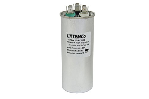 TEMCo 40+5 uF Dual Run Capacitor CBB65