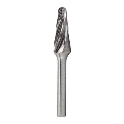 Image of Drill America SL-6NF Carbide Burr /Rotary File Cone Radius End None-Ferrous for Aluminum 5 /8 inch Dia. x 1-5 /16 inch Cut Length with 1 /4 inch Shank and 3-1 /16 inch Overall Length, DUL Series