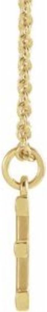 Diamond2Deal 14K Gold, Sterling Silver Or Platinum Initial Alphabet Dangle Pendant 16-18" Necklace