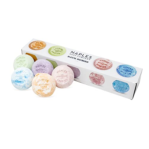 Naples Soap Company Epsom Salt, Cocoa Butter & Shea Butter Aromatherapy Bath Bomb Variety Box In Tropical And Floral Scents, Set Of 5 Bath Bombs #TOP27