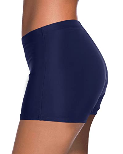 Image of Yonique Womens Swim Shorts Solid Tankini Bottoms Swimsuit Bottoms(Available in Plus)