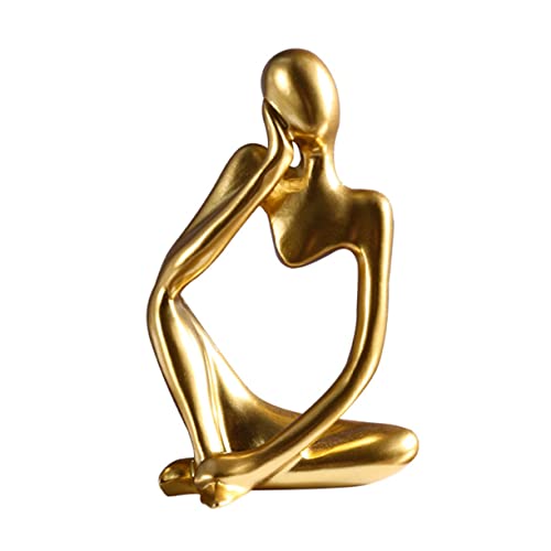 Décoration penseur figure en résine noire à offrir pour une crémaillère