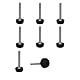 SKIR’CO Möbel-Nivellierfüße, M6 x 40 mm, verstellbare runde Beine, 20 mm Durchmesser, M6-Gewinde-Nivellierfuß, 8 Stück