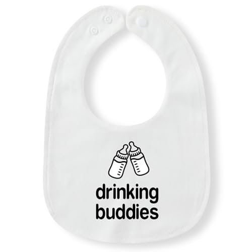 Xoleutpee Drinkging Buddies Unisex-Baby Bib, Baby Drooling Eessentials, Cotton Adjustable Waterproof Feeding, Birthday Gifts for Infant Girls Boys for...