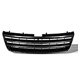 S&T Racing Front Grill Compatible with Volkswagen Touareg 03-07 | Black Horizontal Hood Bumper Grille Guard Cover ABS