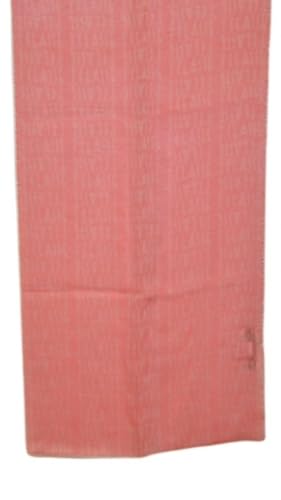 Sciarpa con logo all over e frange sullorlo. 40x190cm. Non definito 0293 CORAL rosso